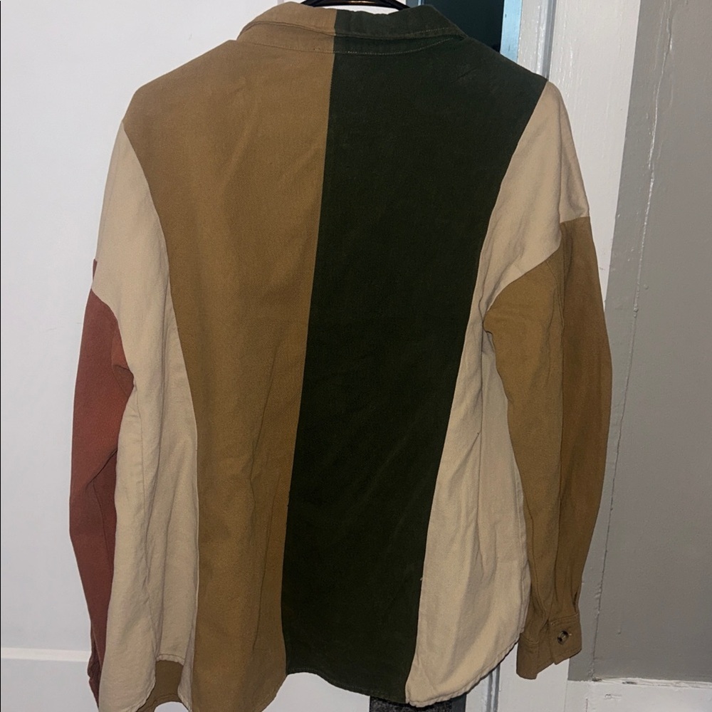 NWOT Colorblock Shacket - Picture 3 of 5